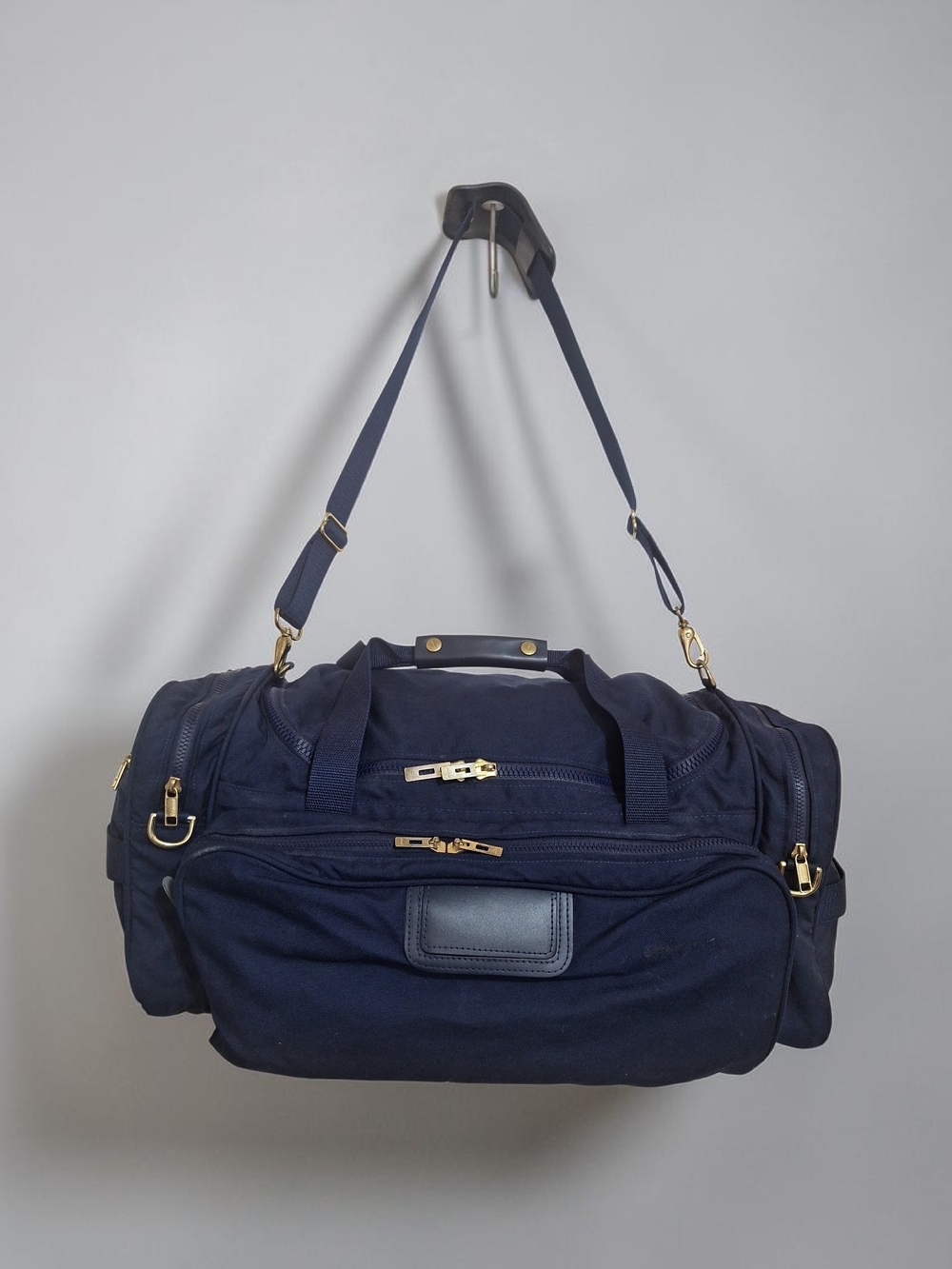 Andiamo Navy Canvas Weekender Duffel Bag